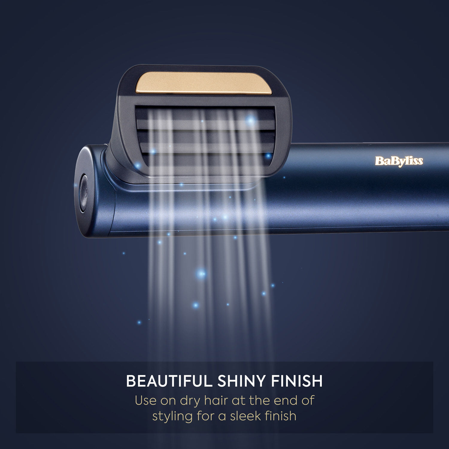 Beautiful shiny finish - use on dry hair at the end of styling for a sleek finish